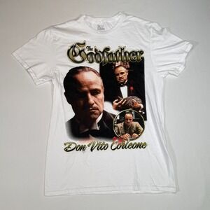 The Godfather Don Vito Corleone White T Shirt Movie Graphic Tee